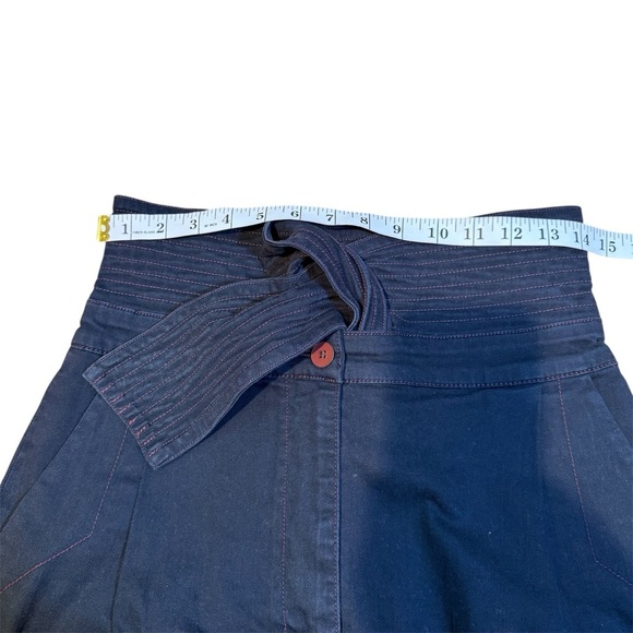 Ulla Johnson NWT Denim Drew Tie Front Mini Skirt Size 6 - Picture 4 of 7